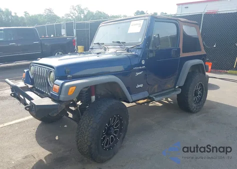 2002 Jeep Wrangler Sport из США, поврежденный, VIN 1J4FA49S72P729703